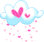 Gif animé coeur nuage